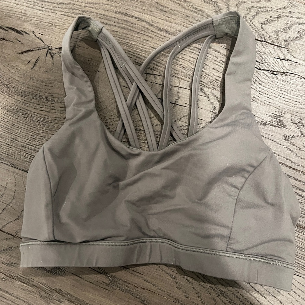 lululemon athletica Gray free to be serene Sports Bra